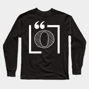 Letter O: Monogram Initial letter o Long Sleeve T-Shirt